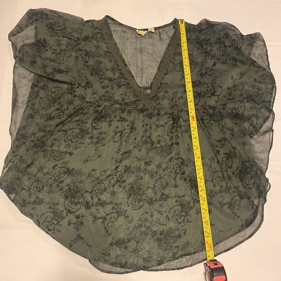 Y2k Mudd Floral Lace V-Neck Flowy Blouse Size Large NWOT - Picture 6 of 8